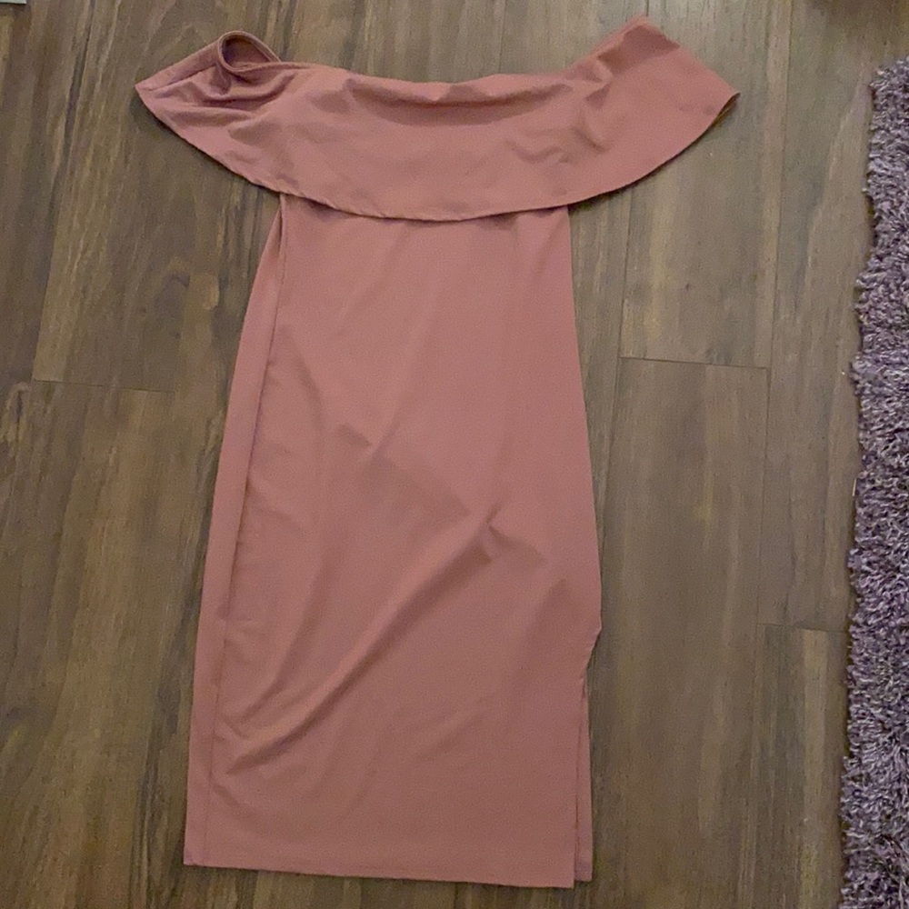 Mauve Off-the-Shoulder Dress
